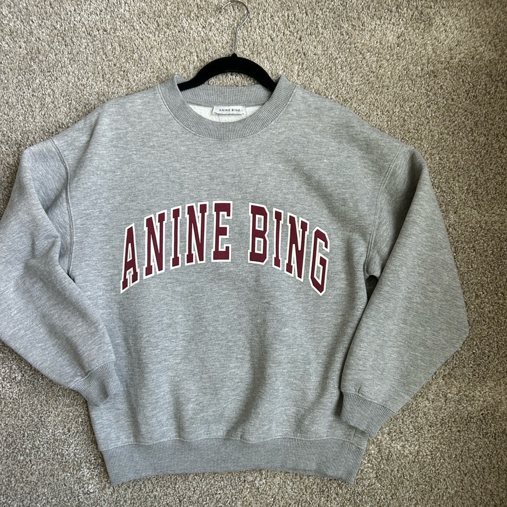 Anine Bing Gray Spencer Sweatshirt